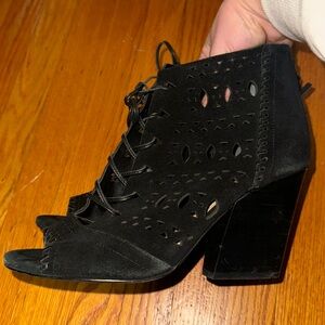 IVANKA TRUMP block black heels SIZE 10